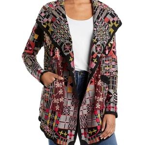 Johnny Was Ellius Embroidered Short Hoodie Jacket XL